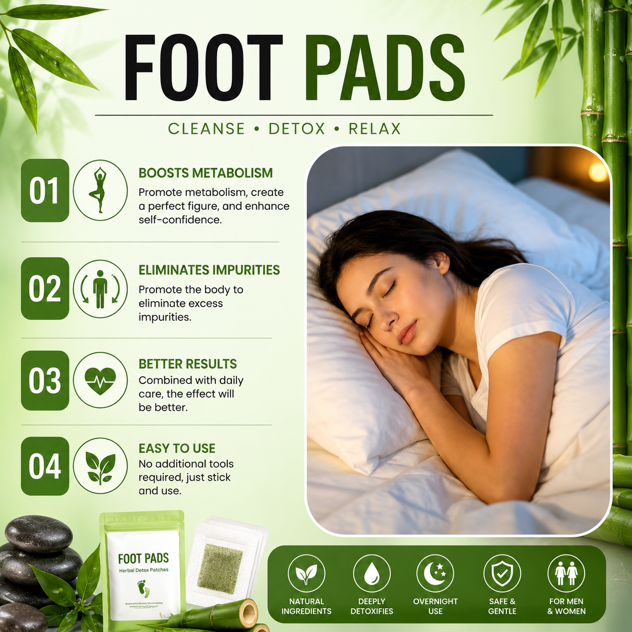 Herbal Foot Renewal Patches - ( Pack of 10 )