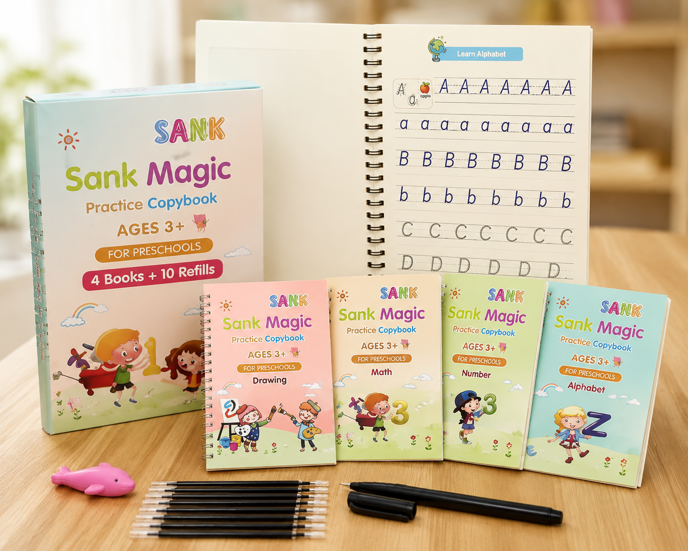 WriteMaster™ Kids Practice Set - (4 Book + 10 Refill) (A-127)