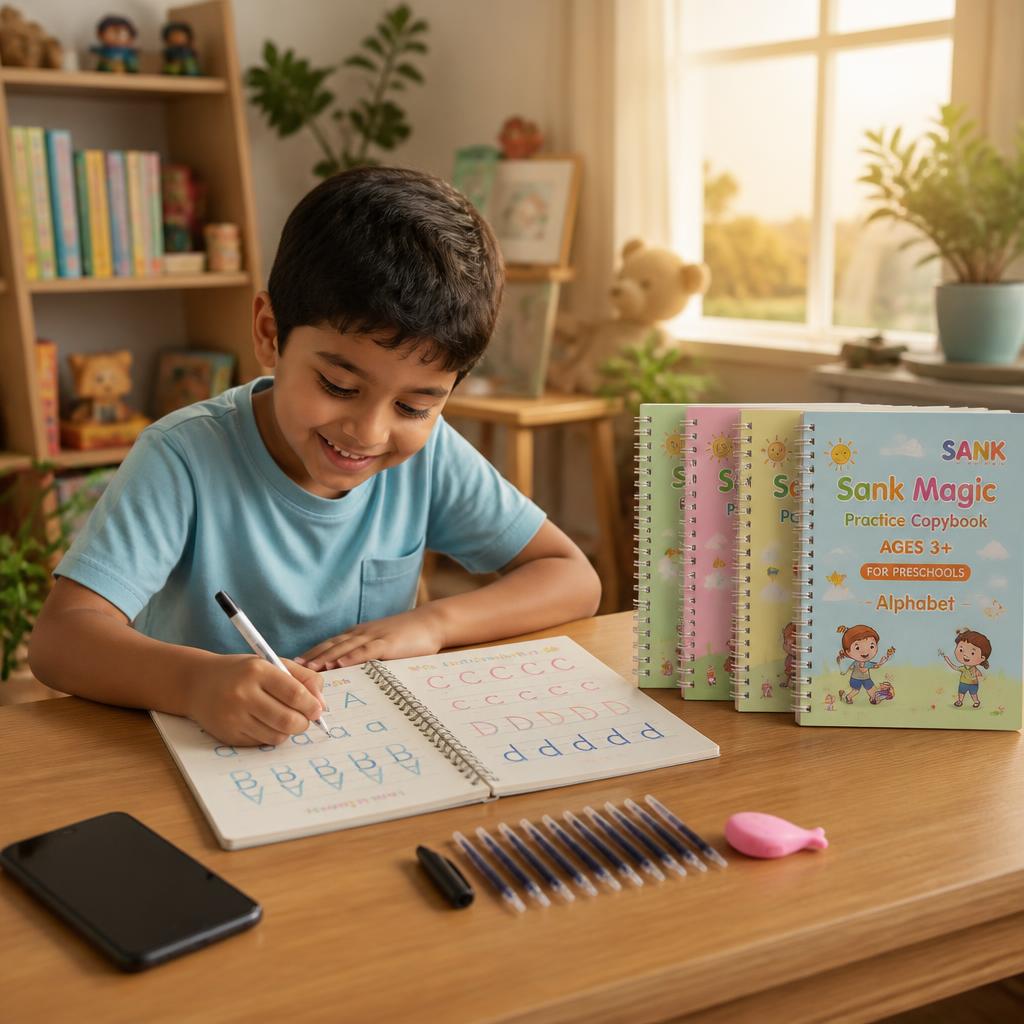 WriteMaster™ Kids Practice Set - (4 Book + 10 Refill) (A-127)